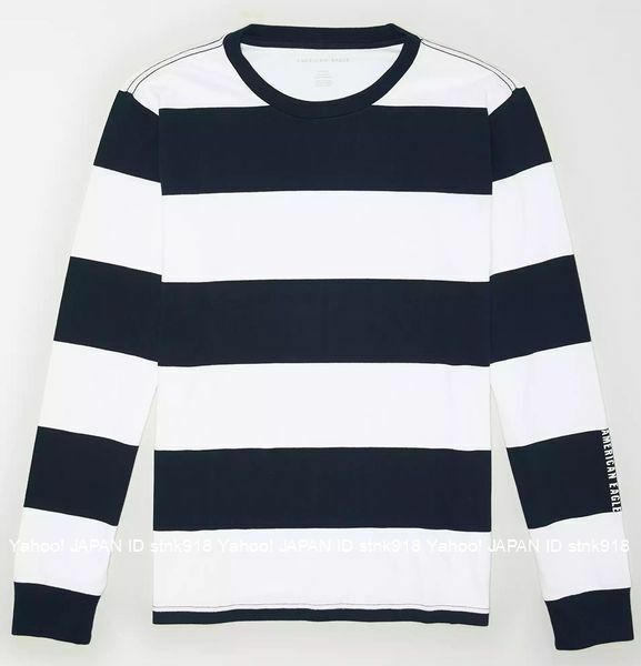 〓ラス3!!アメリカンイーグル/US XXL/AE Striped ロンTee/Navy