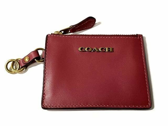 美品　COACH　コーチ　コインケース　財布　カードケース　レザー