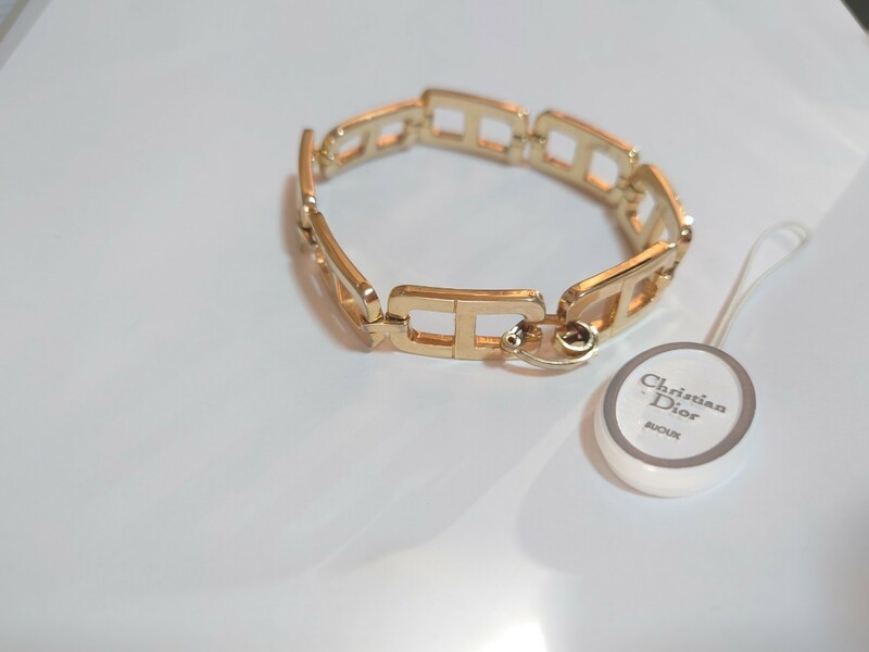 Christian Dior　クリスチャン・ディオール　ブレスレット　良品　ゴールド色　ヴィンテージ