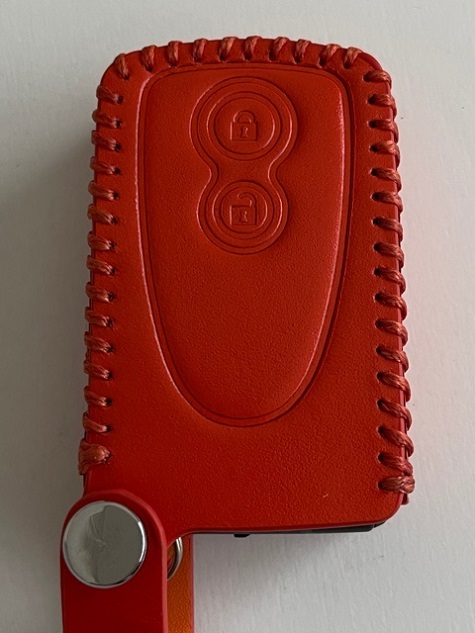 牛革ぴったりフィットケース ココア ムーヴ タント bB パッソ クー ピクシススペース キーケース スマートキーケース オレンジ色 2