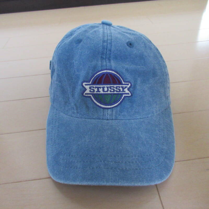 ★即決送込★ブルー STUSSY CAP キャップ 帽子 オールド old oldstussy ステューシー トラッカーキャップ 6パネル