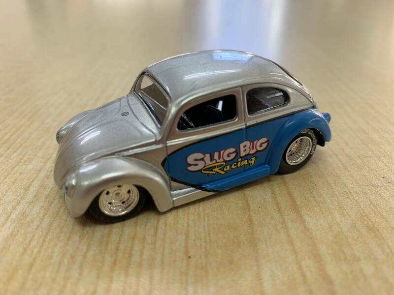 【SLUG BUG シルバー/ブルー】1/64 Jada Toys DUB CITY VW BEETLE フォルクスワーゲン 空冷BUG Type1 OLD SKOOL 大径ホイール ルース 
