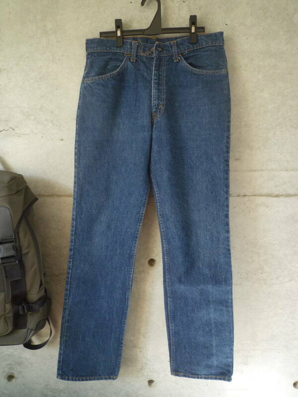 【レア】濃紺! 42TALONジッパー! USA製 80s リーバイス Levi's 519-0217 デニムパンツ ヴィンテージ テーパード 70s 90s