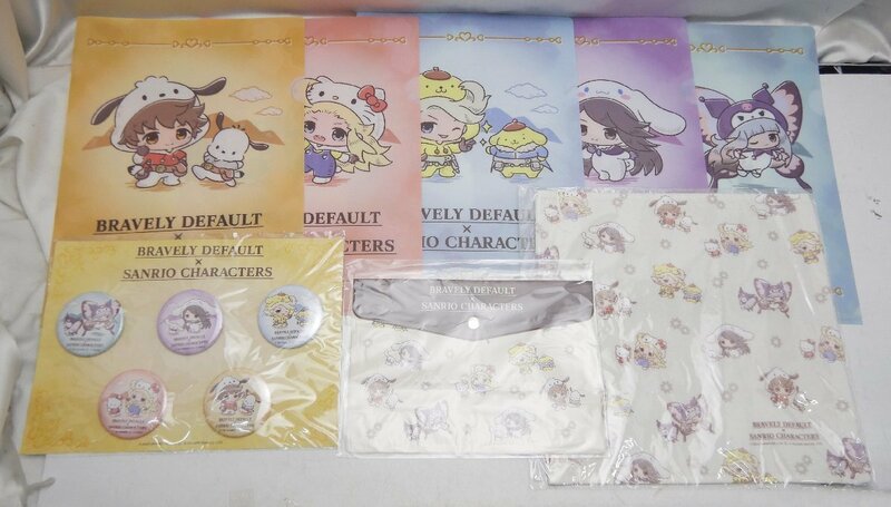 希少☆BRAVELY DEFAULT & SANRIO コラボグッズ まとめて☆未使用品 ブレイブリーデフォルト サンリオ スクエニ☆Z0131733