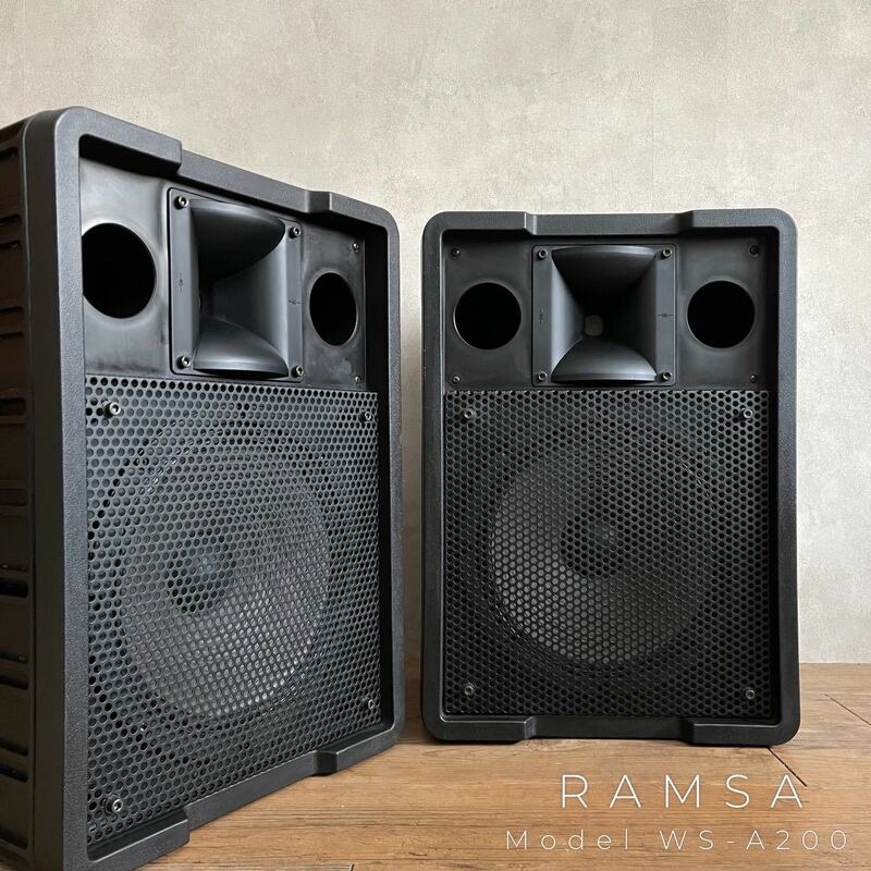 名機 良品 RAMSA ラムサ WS-A200 PA ペア スピーカー NATIONAL ナショナル ステージ ライブ オーディオ 機器 機材 動作品 2本 セット④