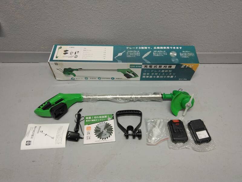 M729 新13 現状品　ONE STEP　充電式草刈機　21V　LITHUM-ION　コードレス　1/22