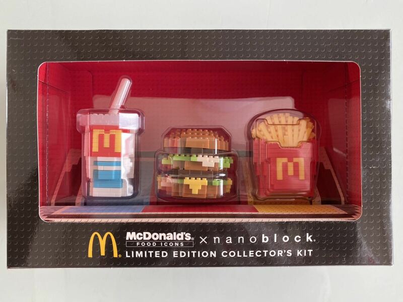 新品　McDonald's× nanoblock マクドナルド　ナノブロック　限定品　マック　ポテト　ハンバーガー　ドリンク　おもちゃ