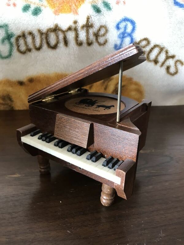 OLD COACH 1896◆グランドピアノ型 コースター入れ 木製 レトロ アンティーク 難あり レア