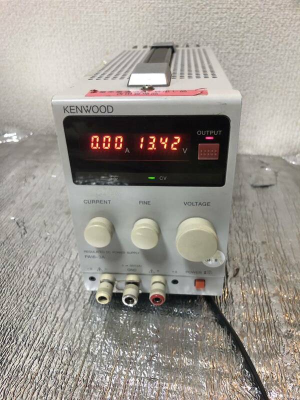 KENWOOD PA18-3A REGULATED DC POWER SUPPLY 電源の確認なっております