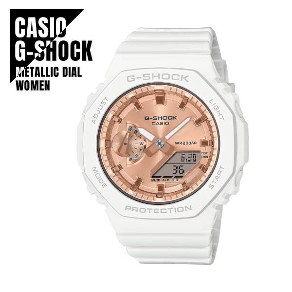 国内正規品 CASIO G-SHOCK カーボンコアガード構造 八角形フォルム GMA-S2100MD-7AJF ピンクゴールド×ホワイト 腕時計 レディース ★新品
