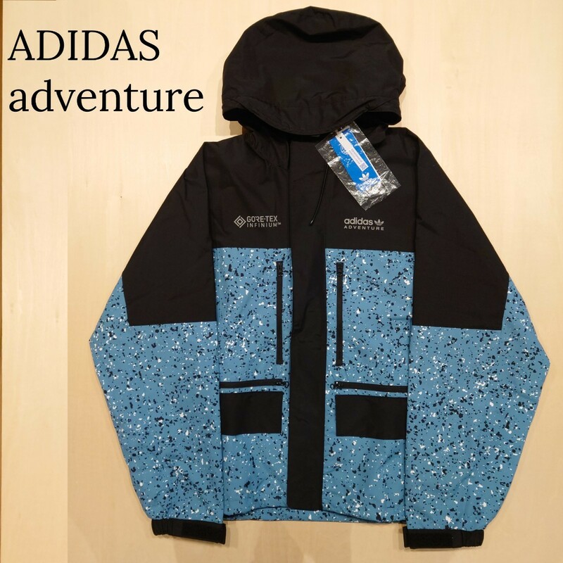 ADIDAS adventure マウンテンパーカー ナイロンジャケット GORE TEX ゴアテックス 総柄 未使用品 サイズXS 2401 アディダス