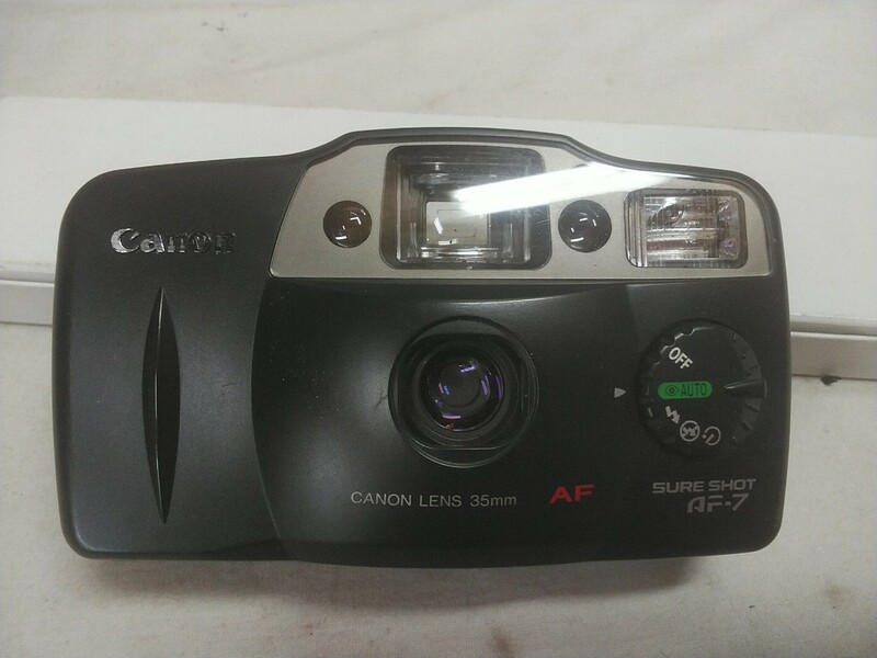 レターパックP／Canon キャノン コンパクトカメラ【 SURE SHOT AF-7 】中古品 ジャンク 電池部サビ