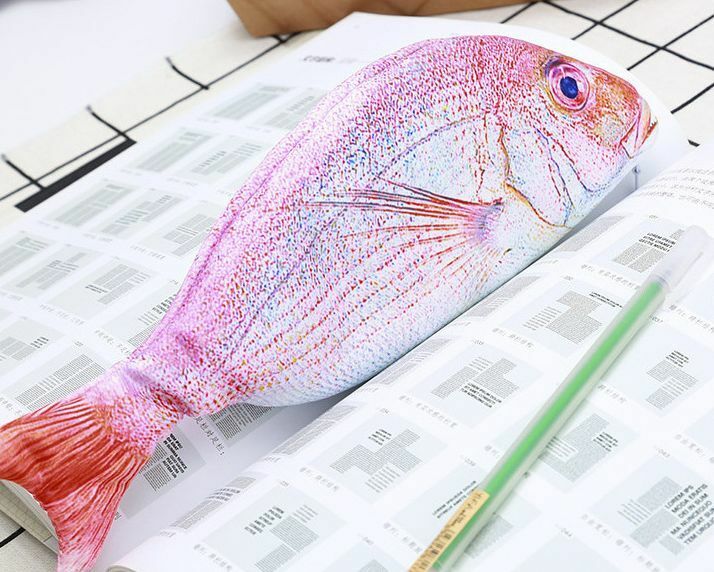 鯛風 お魚 ペンケース ポーチ 新品 筆箱 財布(小銭入れ) 開運グッズ♪ プレゼント 贈答 パーティーグッズ 