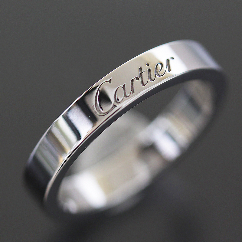 カルティエ エングレーブド リング 6号 pt950 箱ギャラ 指輪●size46 新品仕上済 Cartier 5509A