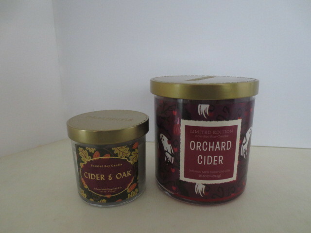 レターパックプラス発送　opal house　or chardo cider cider ＆oak アロマキャンドル　２個セット　大４３０グラム　アメリカで購入