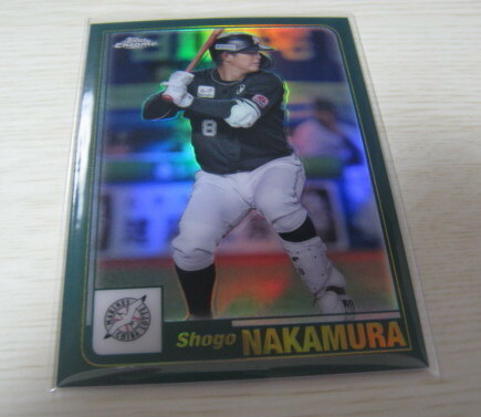 2023 Topps Chrome NPB プロ野球 【中村　奨吾】　インサートカード　千葉ロッテマリーンズ　01-10