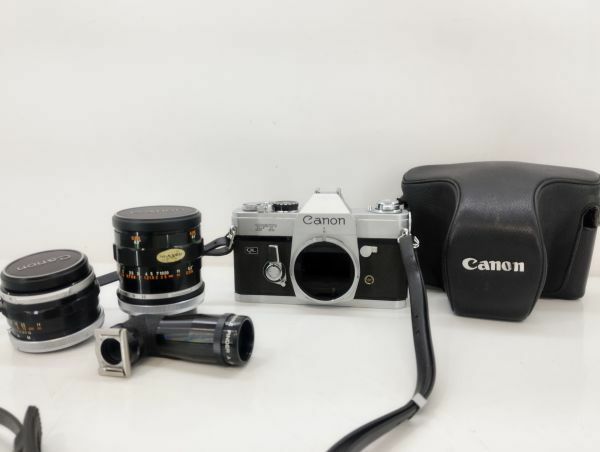 S/ Canon キャノン FT QL canon LENS FL 50mm 1:1.8 / 50mm 1:3.5 / アングルファインダー / フィルム カメラ 現状品 / NY-1367
