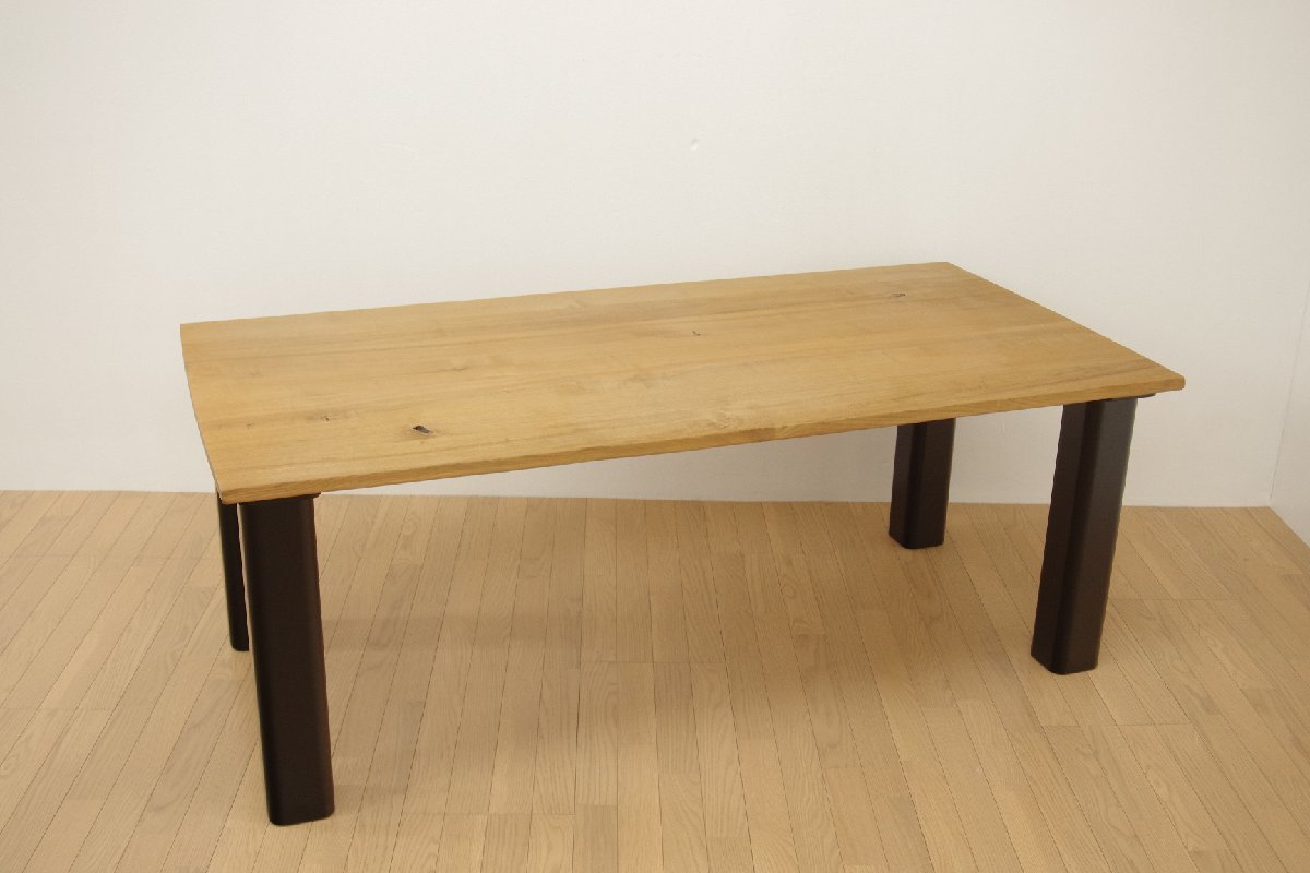 カリモク家具 ダイニングテーブル karimoku 4人掛け オーク材 幅180×奥行90cm 6人掛け 楢材 ナラ 耳付 食卓机 シンプル 和モダン