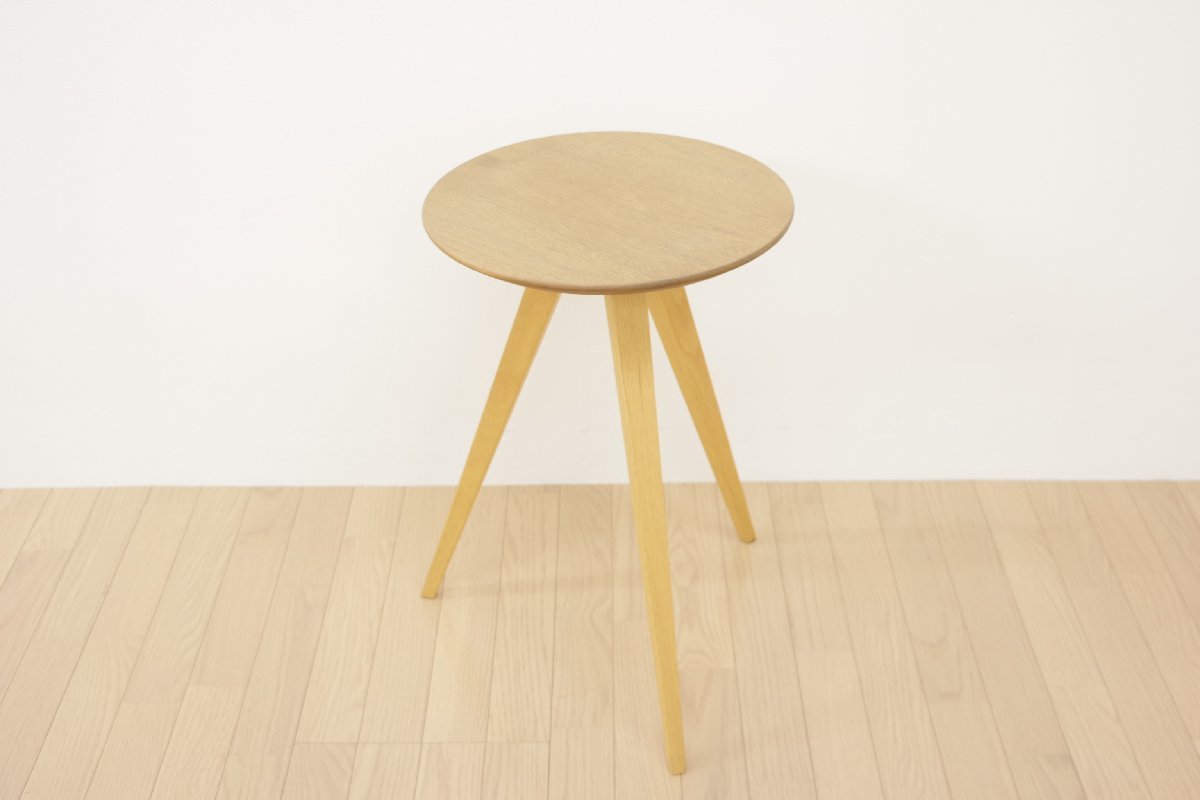 展示品 柏木工 KASHIWA シビル CIVIL フラワーテーブル 花台 IT83 ウォールナット オーク 3本脚 サイドテーブル コーヒーテーブル 飾り台