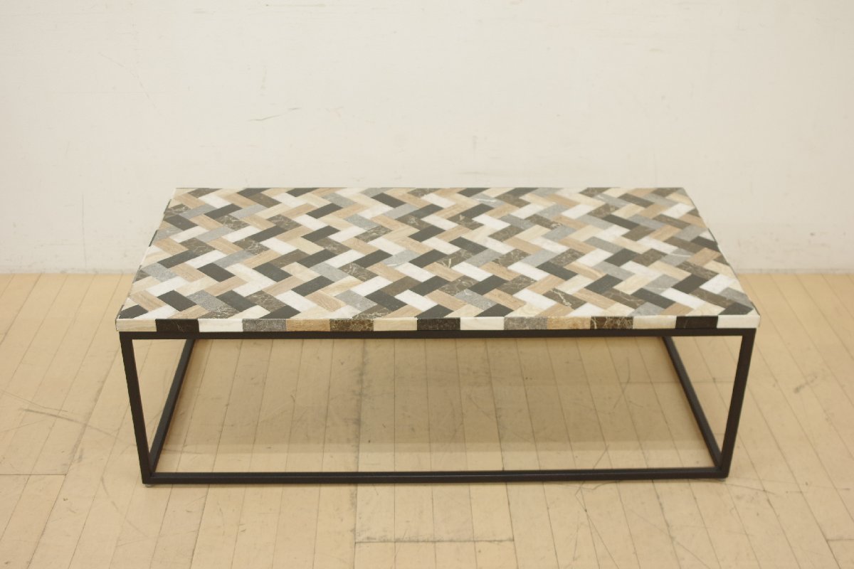 展示品 アスプルンド ASPLUND レストレシリーズ ストーン モザイク ローテーブル コーヒー リビング センター 天然石 マーブル