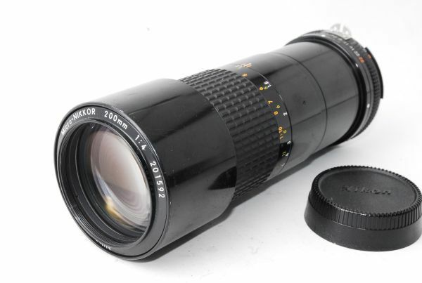 ★実用美品★ ニコン NIKON Ai-S Micro-NIKKOR 200mm F4 単焦点 望遠 MFオールドレンズ #E14100-130