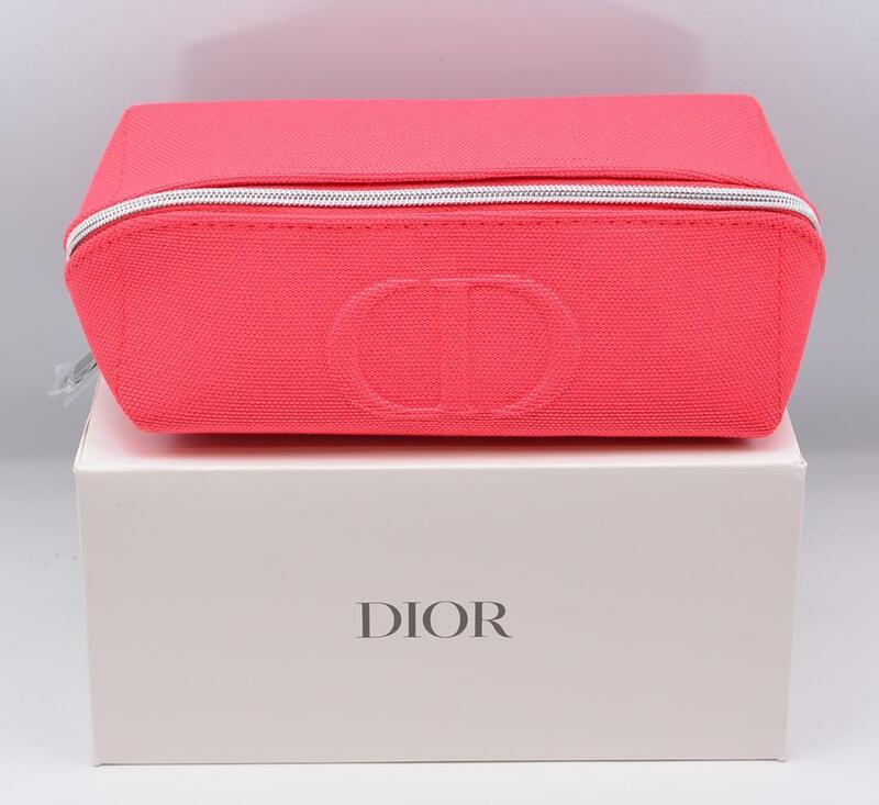 ポーチ　Christian Dior　キャンバス　赤　箱付き