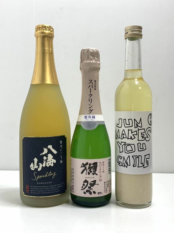 八海山 純米発泡にごり酒スパークリング/ 獺祭(だっさい) 発泡にごり酒スパークリング/河本準一さんがつくった米麹甘酒「準甘」●