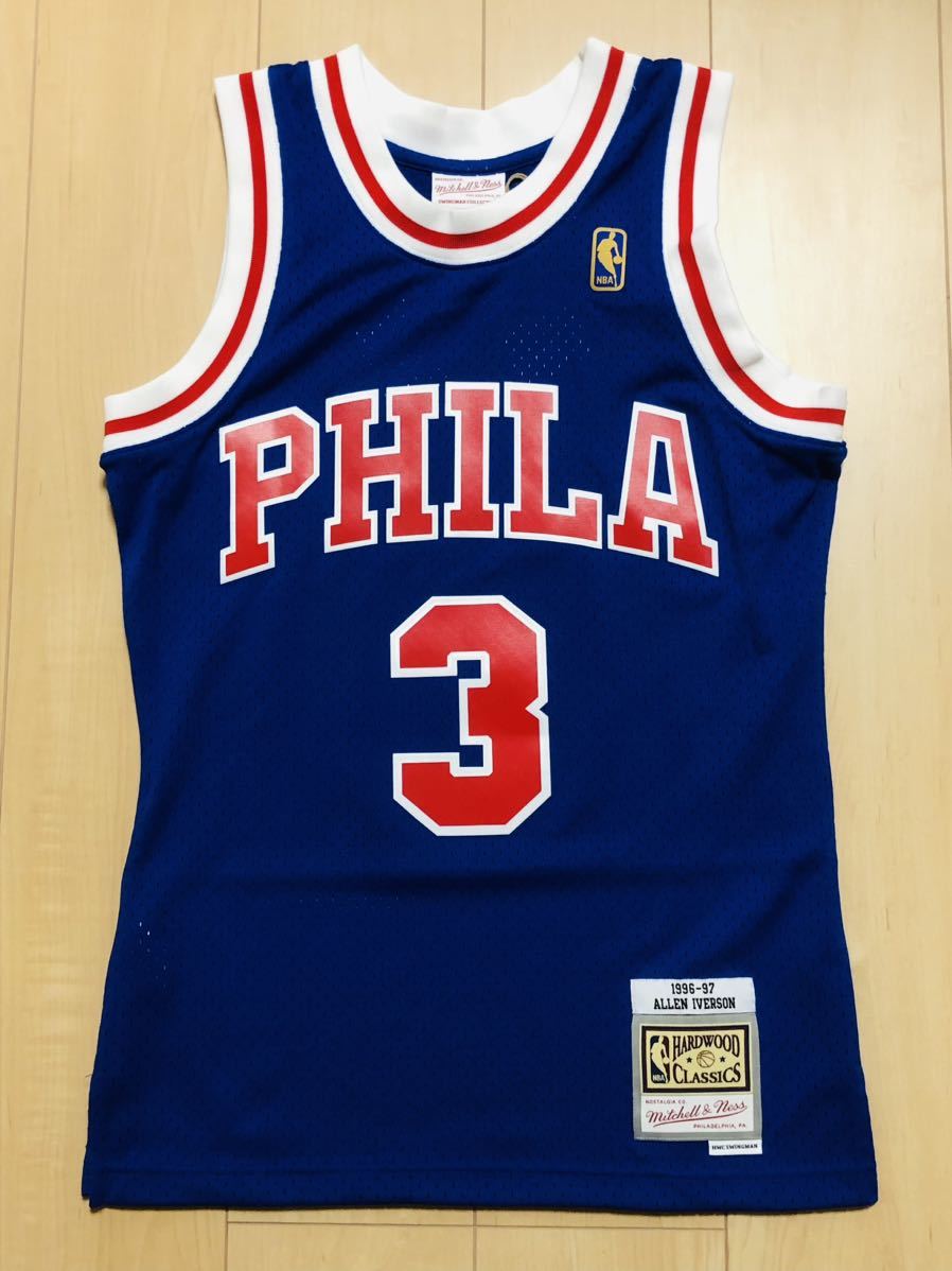 MITCHELL & NESS NBA 76ers IVERSON SWINGMAN JERSEY ミッチェル&ネスシクサーズ 1996-97 アイバーソン ユニフォーム 送料込! 未使用