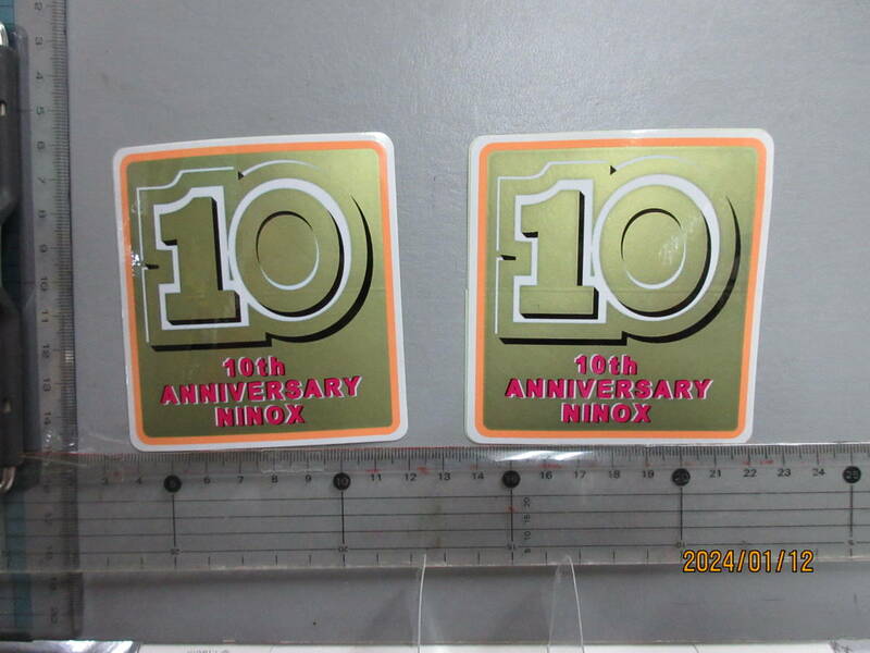 100円売切り 売切り NINOX 　10th ANNIVERSARY 0周年記念ステッカー ● スポンサー 送料84円　スーパーレア総品　当時物希少　限定品かも！