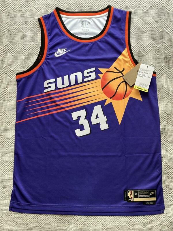 【未使用品】 NBA SUNS チャールズ・バークレー BARKLEY #34 ★フェニックス・サンズ ユニフォーム ゲームシャツ ジャージ　L　美品