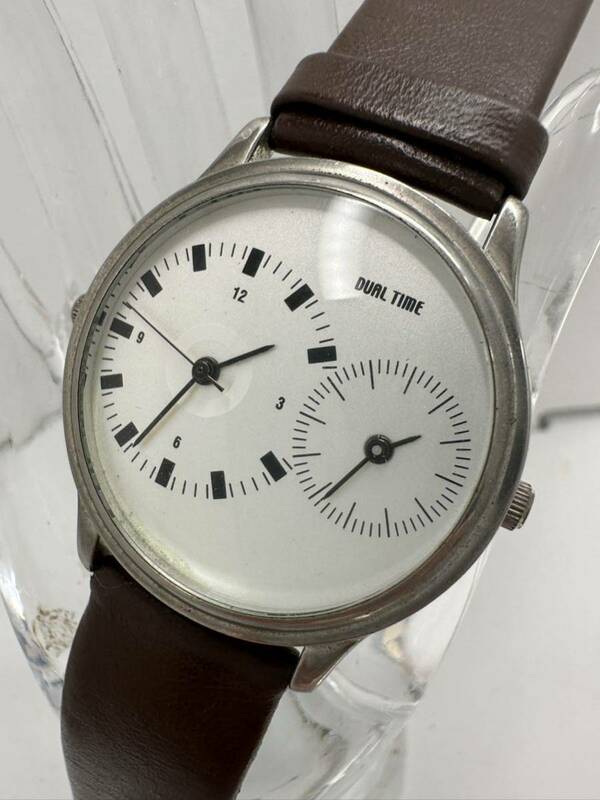 【DUAL TIME】 クォーツ　腕時計　中古品　電池交換済み　稼動品　72-2