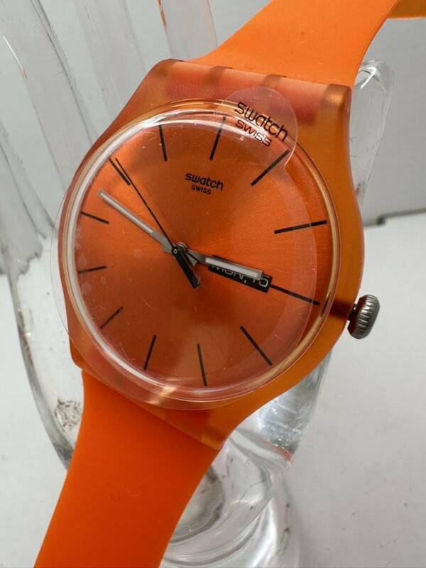 【SWATCH】クォーツ 腕時計 オレンジ　店舗在庫品　73-4