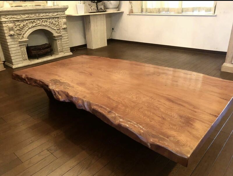 屋久杉　座卓　一枚板　座敷机　ローテーブル　テーブル　世界遺産