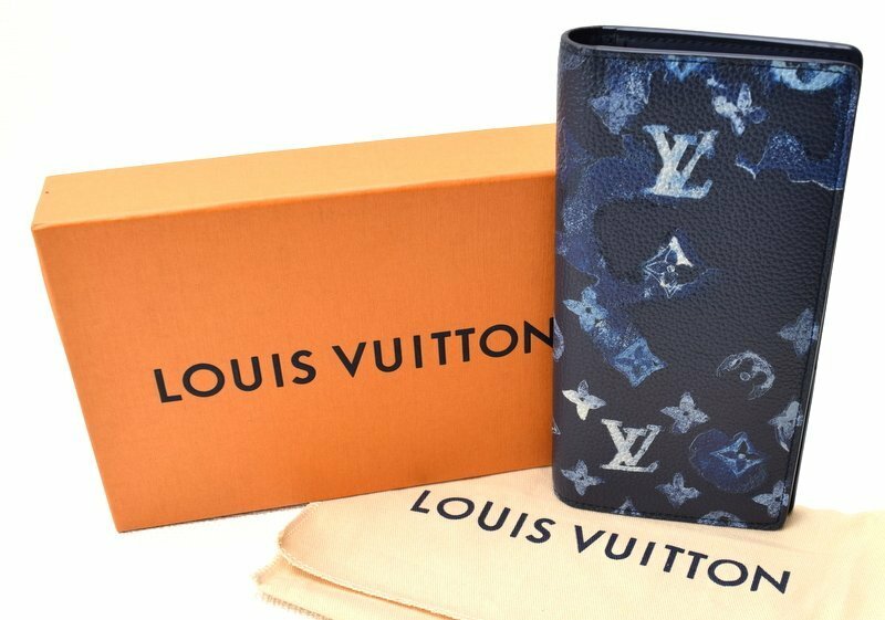 美品 LOUIS VUITTON ルイ・ヴィトン 【モノグラム ウォーターカラー ポルトフォイユ・ブラザNM 長財布 M80465】箱付き