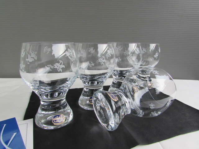 ボヘミア クリスタル グラス ■5客セット 容量 約２００ｍｌ ワイングラス ビールグラス 食前酒 サケグラス カクテル 