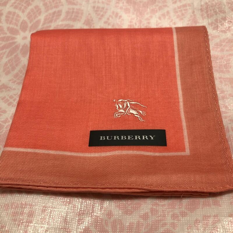 新品 バーバリー BURBERRY ハンカチ ホースマーク刺繍 未使用 送料無料