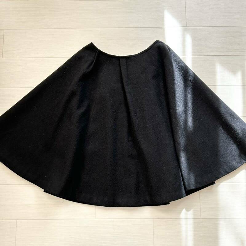 ヨーコチャン ウール フレアスカート 38 Mサイズ ブラック