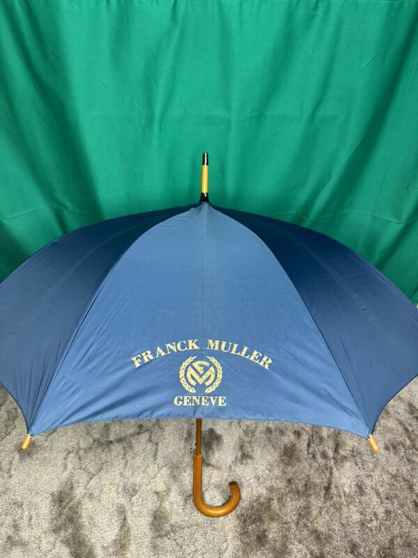 FRANCK MULLER フランク・ミュラー　傘 雨傘 アンブレラ　ウッド　ネイビー　中古　本物