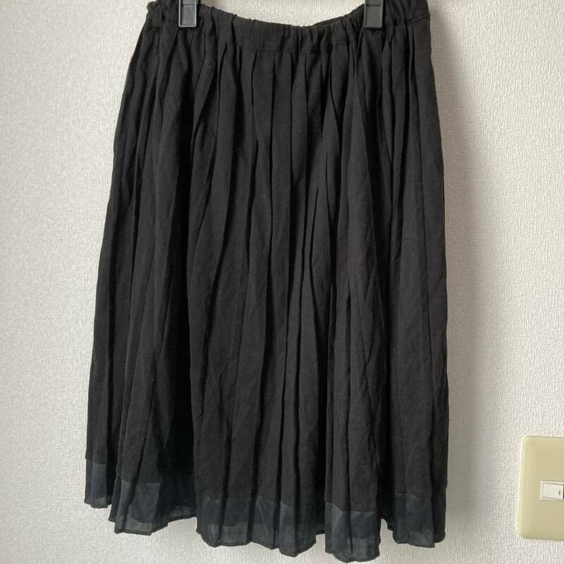 LOWRYS FARMローリーズファーム☆ソフトプリーツスカート☆黒ブラック