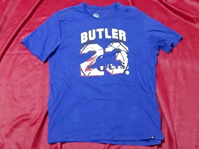 ☆　USA　NBA T shirt　76ers ジミー・バトラー 23 Tシャツ　青　47　XL　パキスタン製　Jimmy Butler