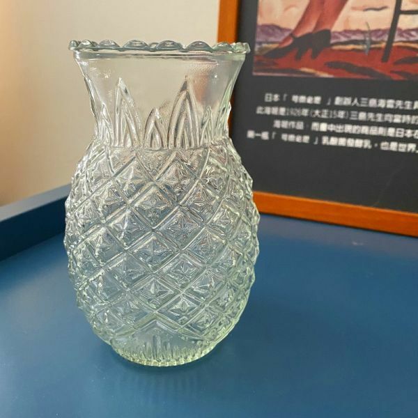 台湾雑貨 パイナップル◆フラワーベース 花瓶◆ガラス キャンドル◆fsa22215c