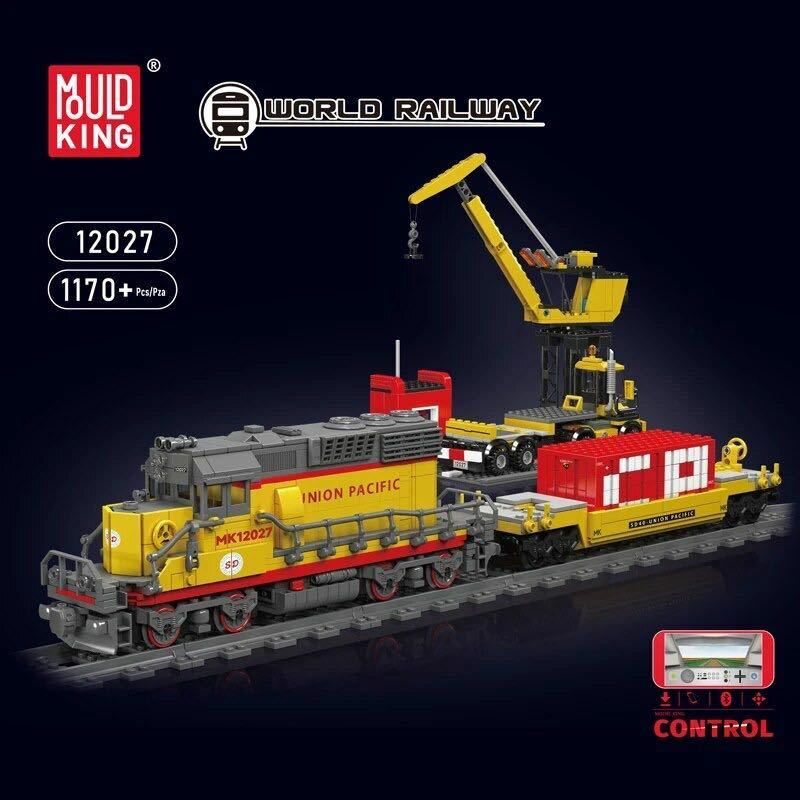 LEGO互換　ディーゼル機関車とクレーン