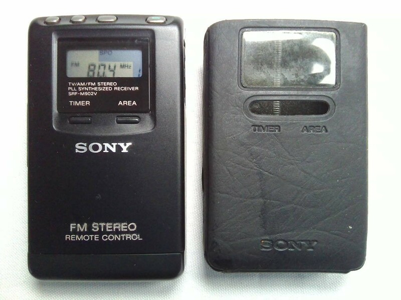 SONY　FMステレオ/AMポケットラジオ　SRF-M902V　日本製　ケース付き★動作品