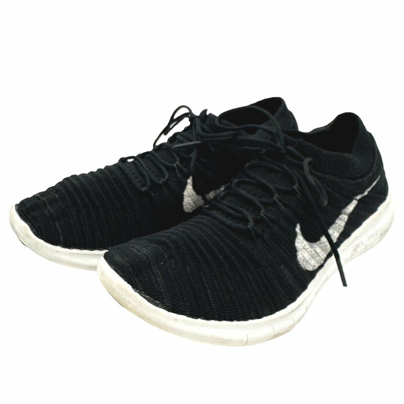 A933■NIKE ナイキ■FREE RUN　フリーラン　フライニット■ランニングシューズ■US7 24cm■ブラック■