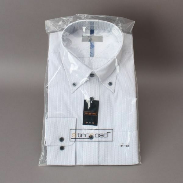 新品 ワイシャツ Yシャツ 長袖 ホワイト系 Lサイズ Stingroad ボタンダウン 衣類 ビジネス ＃60※288