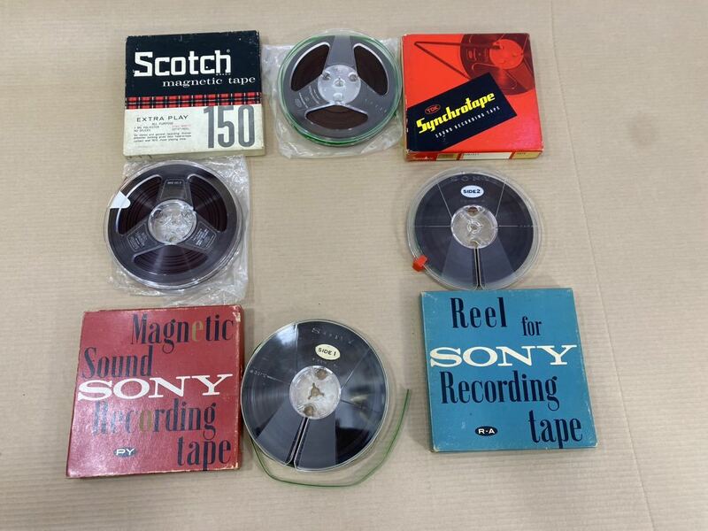 テープ4点 SONY Scotch Synchrotape プラスチック オープンリールテープ?