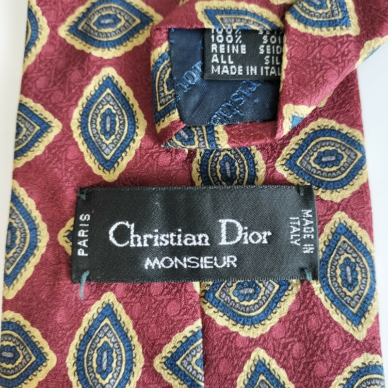 Christian Dior(クリスチャンディオール)赤青目ネクタイ