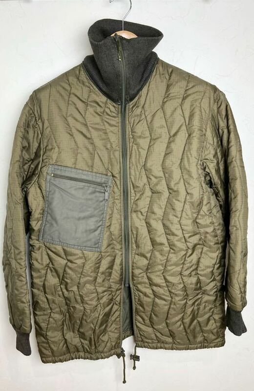 1990-German Military Vintage Quilting Hi-neck Zip Liner Jacket ドイツ軍実品 キルティングライナージャケット XL ヴィンテージ OPTI jp