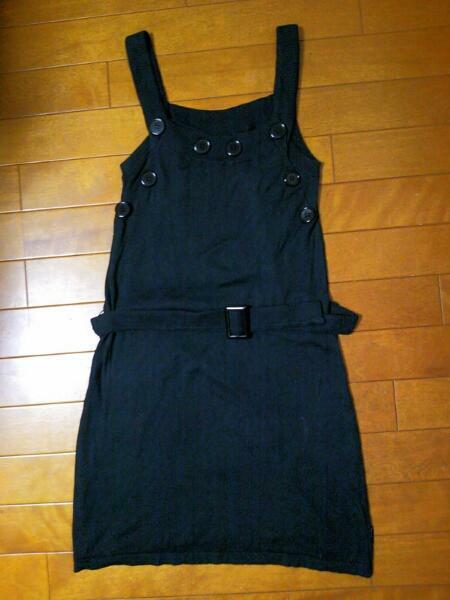 X-girlエックスガールニットジャンパースカート(黒)size１