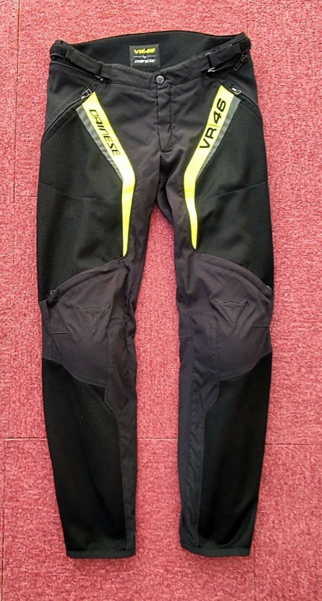 DAINESE ダイネーゼ VR46 GRID AIR TEX PANTS ダイネーゼ メッシュパンツ ブラック/50（ウエスト86~90）